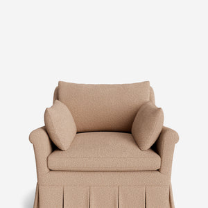 Portola Rolled Arm Luxe Depth Pleated Chair