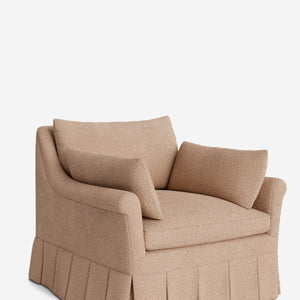 Portola Rolled Arm Luxe Depth Pleated Chair