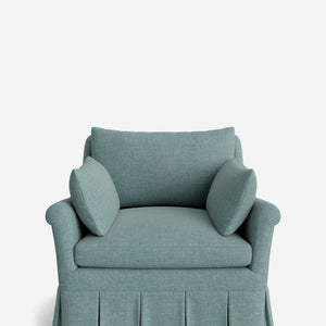 Portola Rolled Arm Luxe Depth Pleated Chair