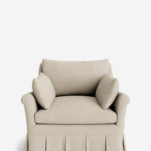 Portola Rolled Arm Luxe Depth Pleated Chair