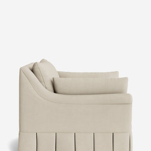 Portola Rolled Arm Luxe Depth Pleated Chair