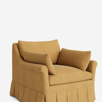 Portola Rolled Arm Luxe Depth Pleated Chair