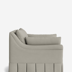 Portola Rolled Arm Luxe Depth Pleated Chair