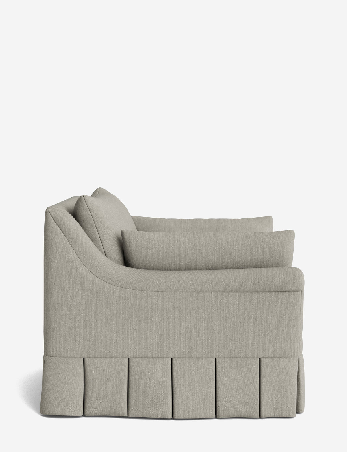 Portola Rolled Arm Luxe Depth Pleated Chair