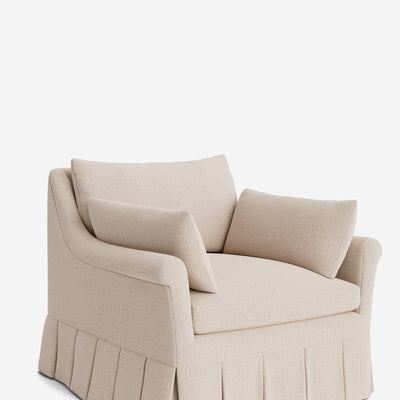 Portola Rolled Arm Luxe Depth Pleated Chair