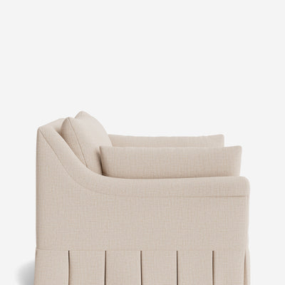 Portola Rolled Arm Luxe Depth Pleated Chair