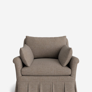 Portola Rolled Arm Luxe Depth Pleated Chair