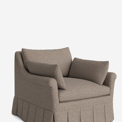 Portola Rolled Arm Luxe Depth Pleated Chair
