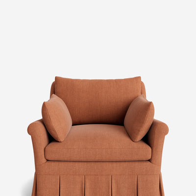 Portola Rolled Arm Luxe Depth Pleated Chair