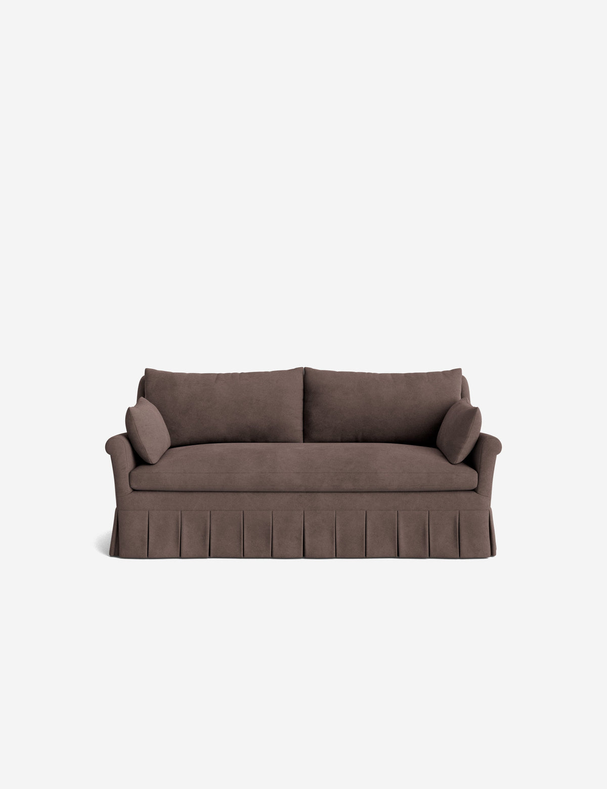 Portola Rolled Arm Luxe Depth Pleated Sofa
