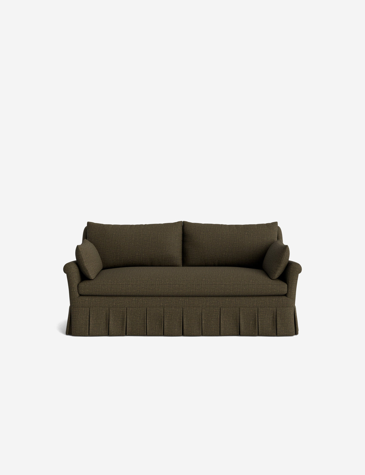 Portola Rolled Arm Luxe Depth Pleated Sofa
