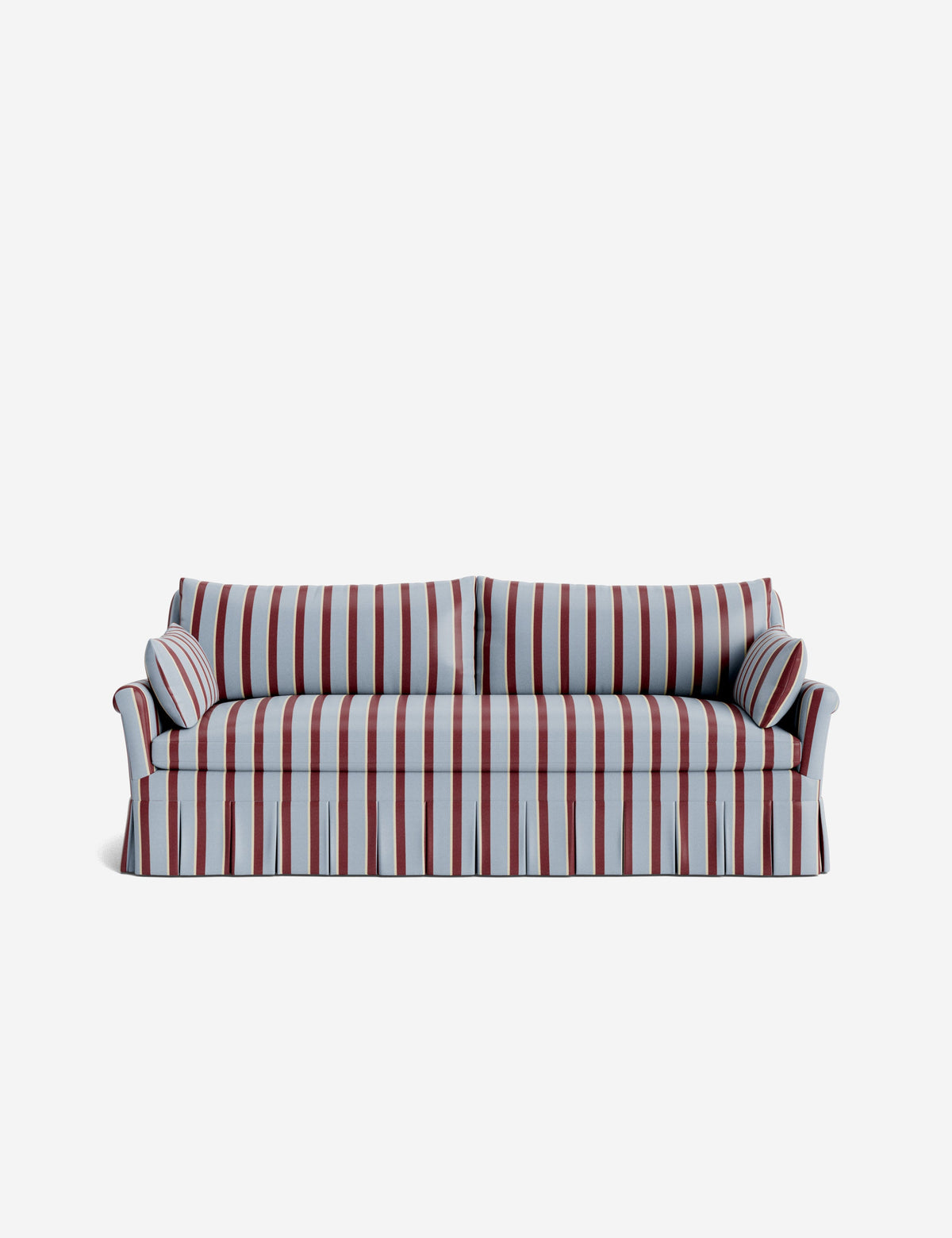 Portola Rolled Arm Luxe Depth Pleated Sofa
