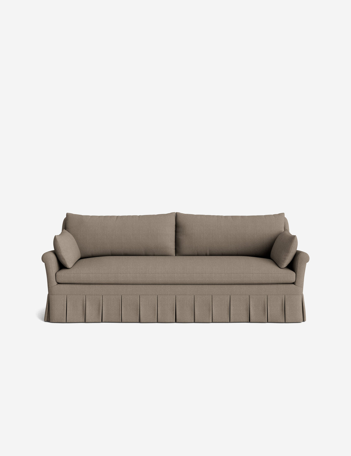 Portola Rolled Arm Luxe Depth Pleated Sofa