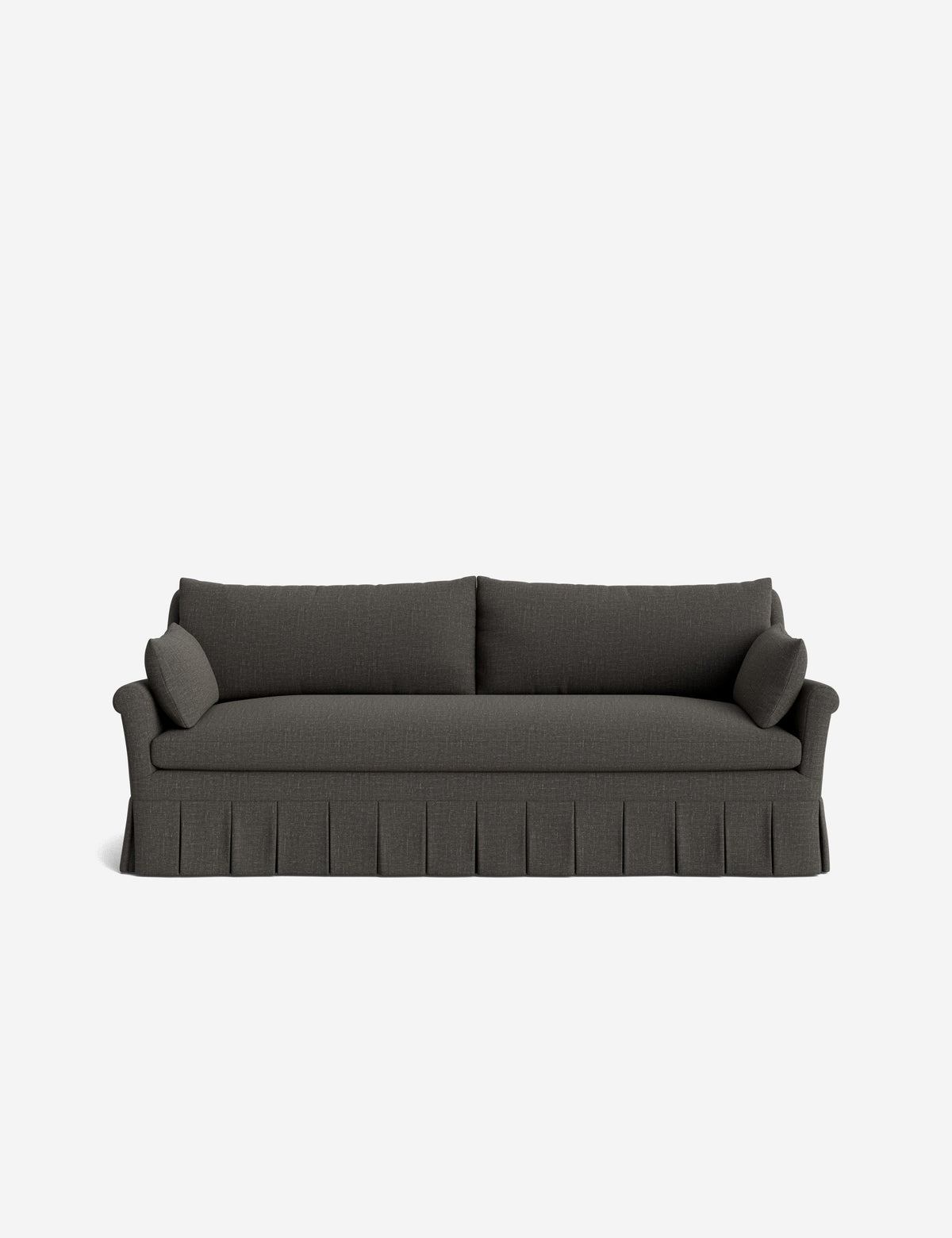 Portola Rolled Arm Luxe Depth Pleated Sofa