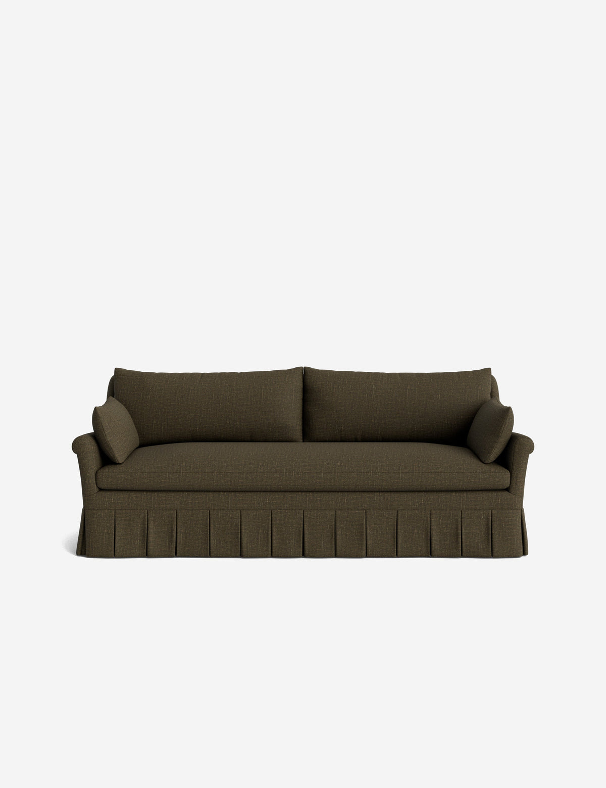 Portola Rolled Arm Luxe Depth Pleated Sofa