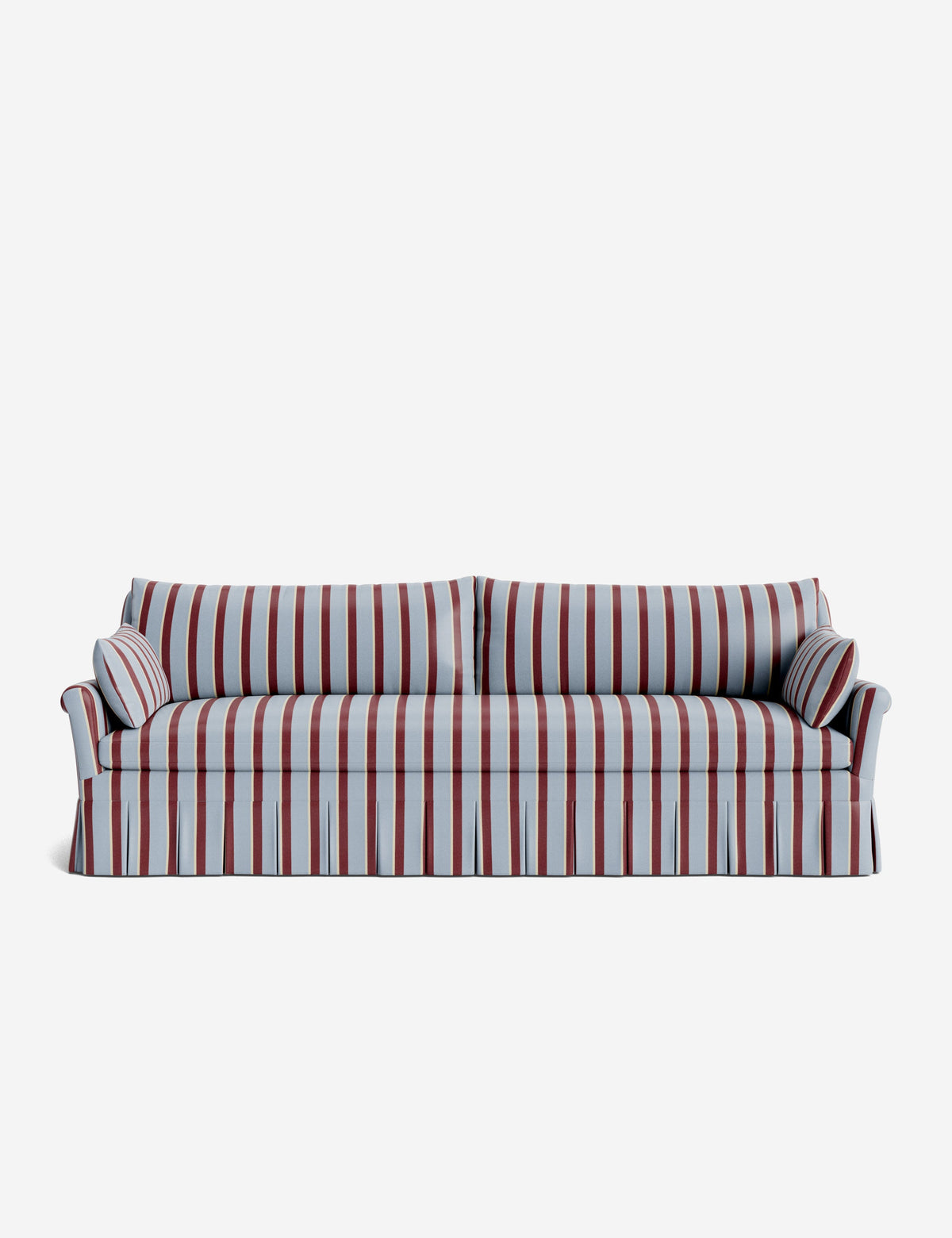 Portola Rolled Arm Luxe Depth Pleated Sofa