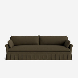 Portola Rolled Arm Luxe Depth Pleated Sofa
