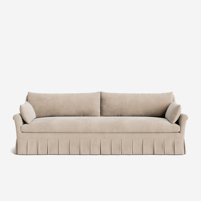 Portola Rolled Arm Luxe Depth Pleated Sofa