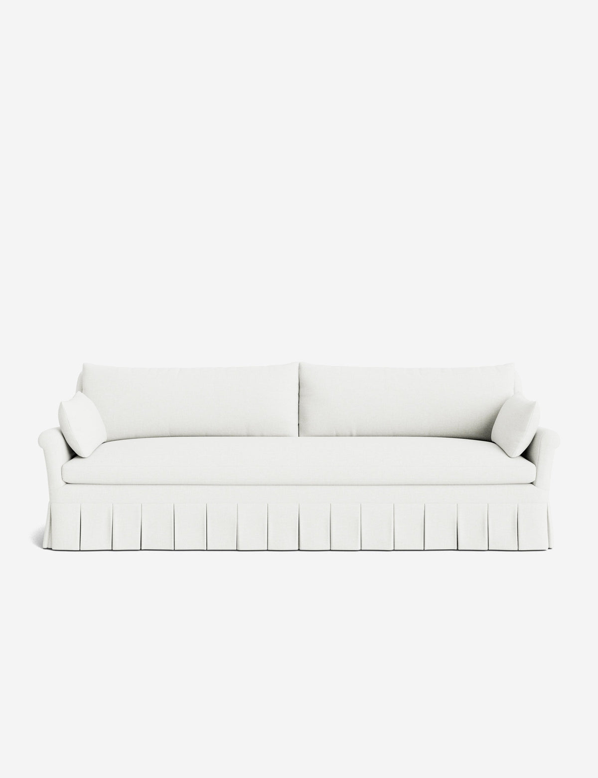 Portola Rolled Arm Luxe Depth Pleated Sofa
