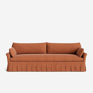 Portola Rolled Arm Luxe Depth Pleated Sofa