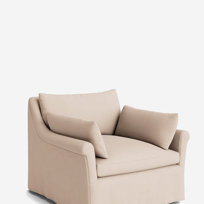 Portola Rolled Arm Luxe Depth Slipcover Chair