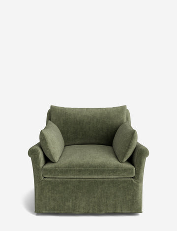 Moss Performance Striated Velvet