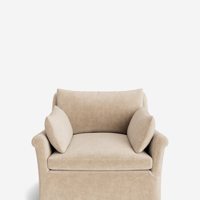 Portola Rolled Arm Luxe Depth Slipcover Chair