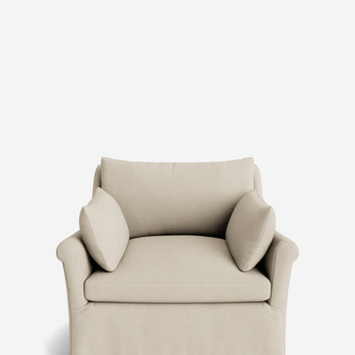 Portola Rolled Arm Luxe Depth Slipcover Chair