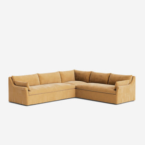 Portola Rolled Arm Luxe Depth Slipcover Corner Sectional Sofa