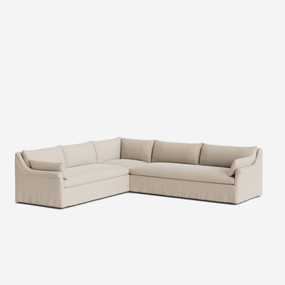Portola Rolled Arm Luxe Depth Slipcover Corner Sectional Sofa