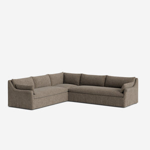 Portola Rolled Arm Luxe Depth Slipcover Corner Sectional Sofa