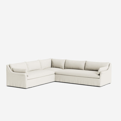 Portola Rolled Arm Luxe Depth Slipcover Corner Sectional Sofa
