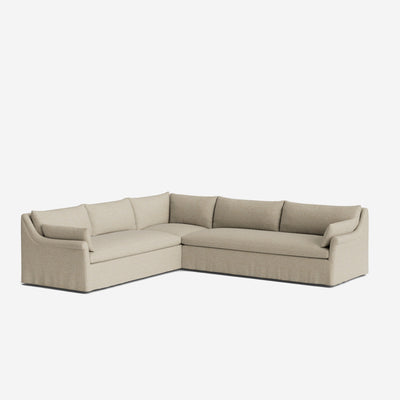 Portola Rolled Arm Luxe Depth Slipcover Corner Sectional Sofa