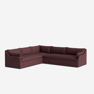 Portola Rolled Arm Luxe Depth Slipcover Corner Sectional Sofa