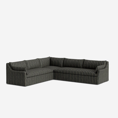 Portola Rolled Arm Luxe Depth Slipcover Corner Sectional Sofa