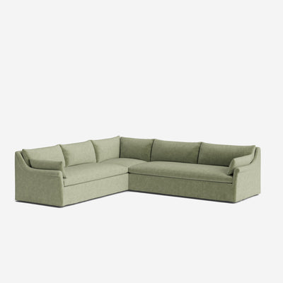 Portola Rolled Arm Luxe Depth Slipcover Corner Sectional Sofa