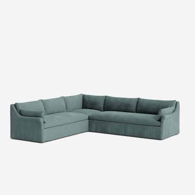 Portola Rolled Arm Luxe Depth Slipcover Corner Sectional Sofa