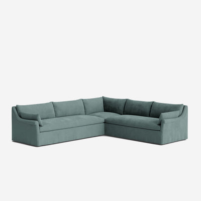 Portola Rolled Arm Luxe Depth Slipcover Corner Sectional Sofa