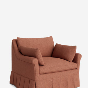 Portola Rolled Arm Pleated Accent Chair