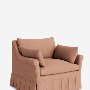 Portola Rolled Arm Pleated Accent Chair