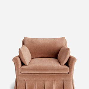 Portola Rolled Arm Pleated Accent Chair