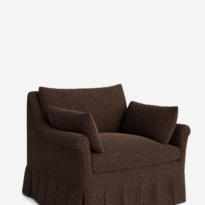 Portola Rolled Arm Pleated Accent Chair
