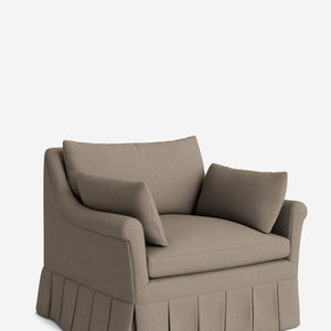 Portola Rolled Arm Pleated Accent Chair