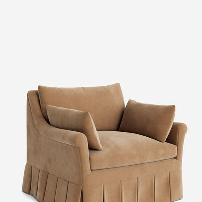 Portola Rolled Arm Pleated Accent Chair