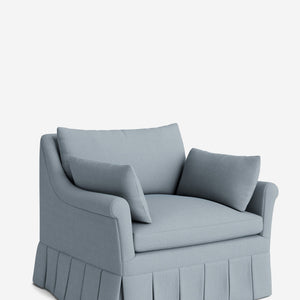 Portola Rolled Arm Pleated Accent Chair