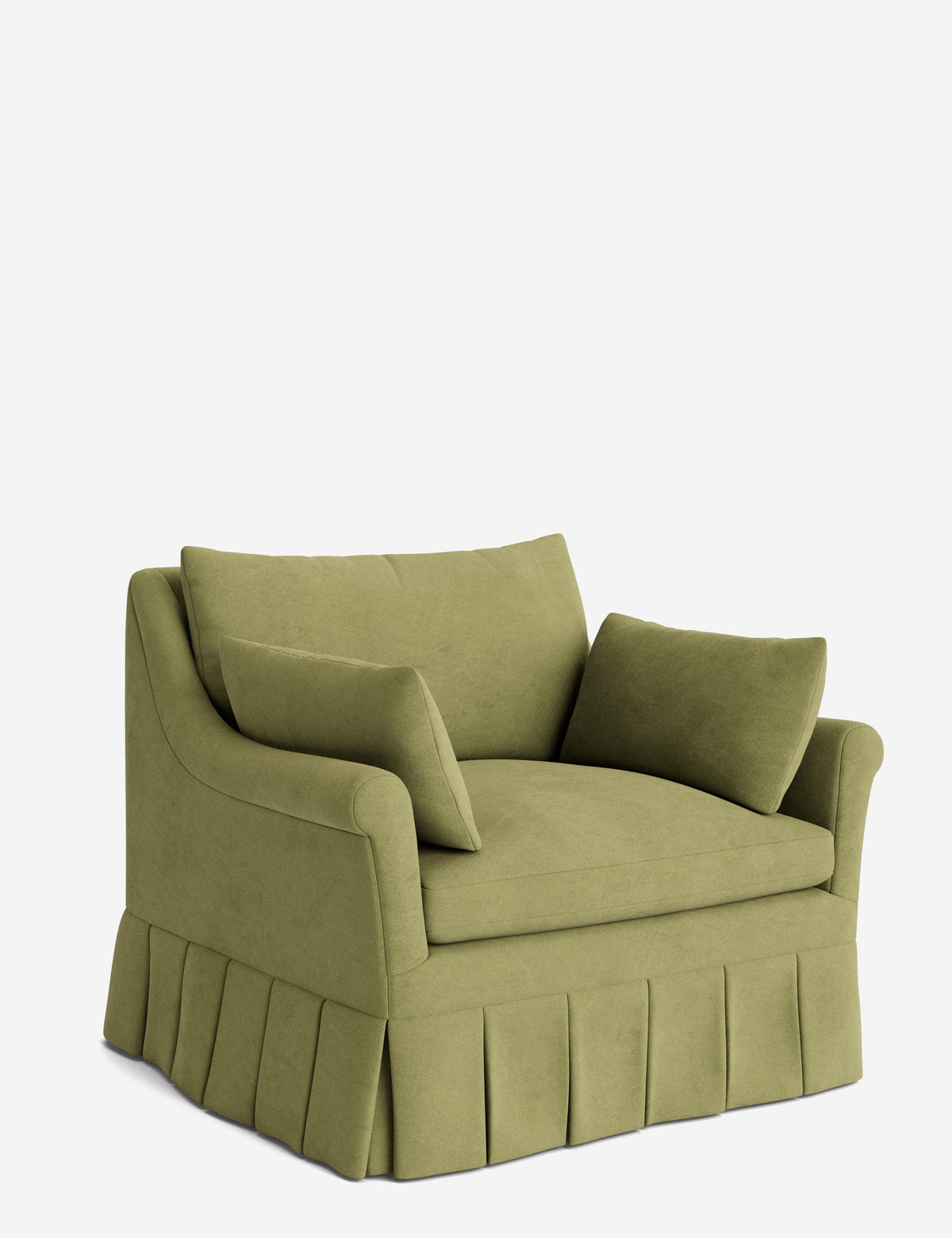 Portola Rolled Arm Pleated Accent Chair