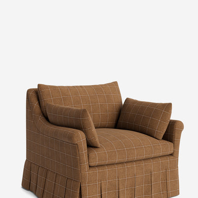 Portola Rolled Arm Pleated Accent Chair