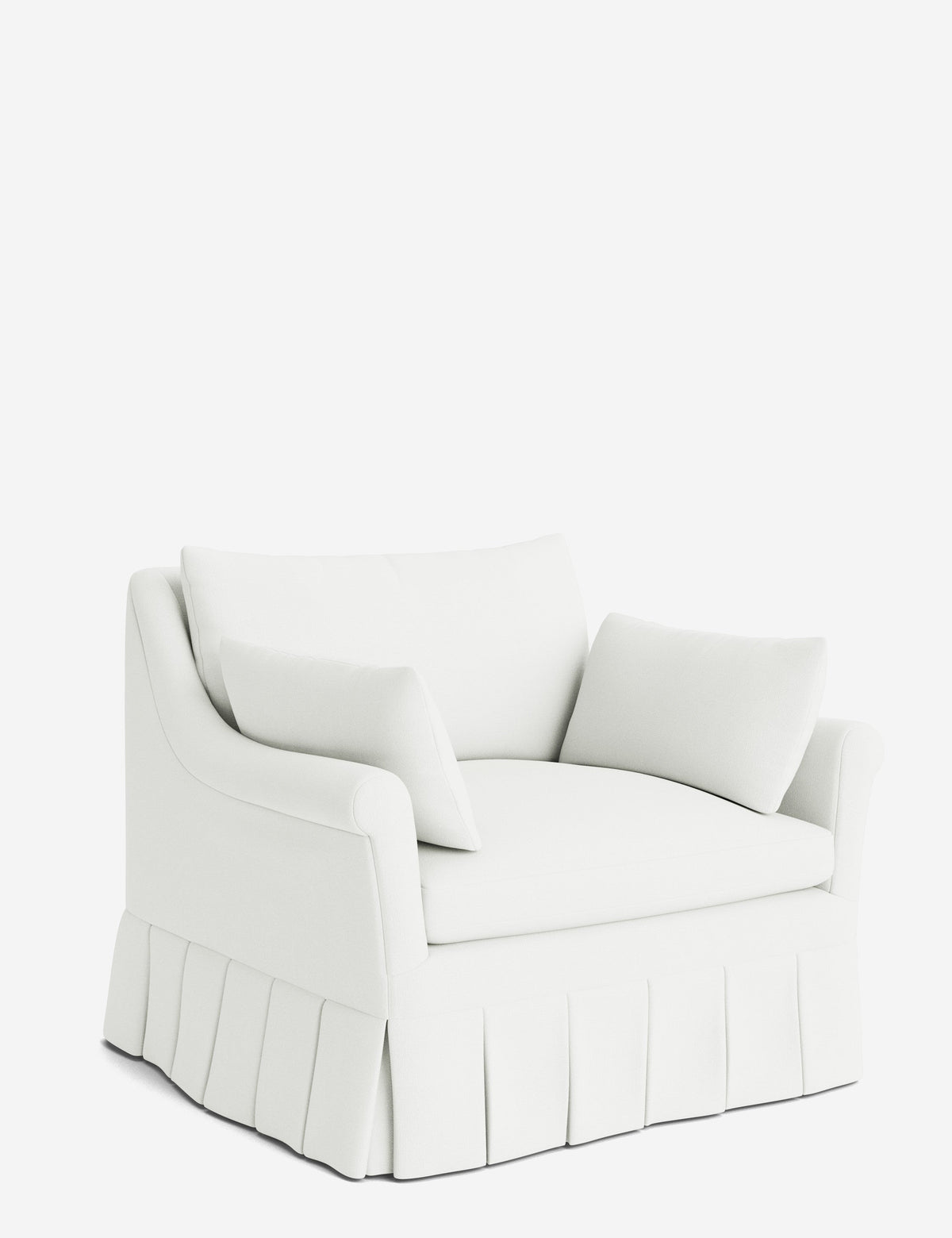 Portola Rolled Arm Pleated Accent Chair