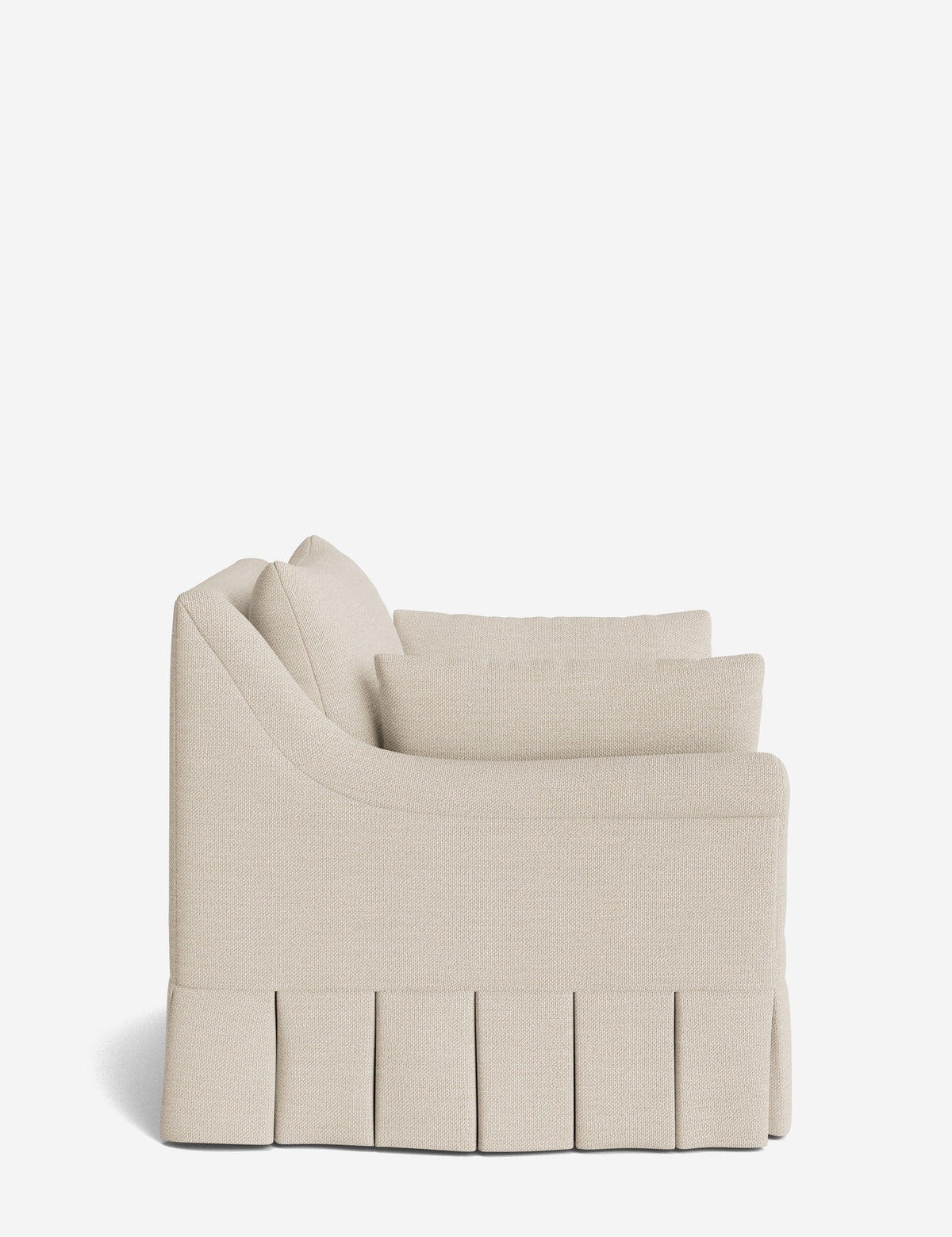 Portola Rolled Arm Pleated Accent Chair