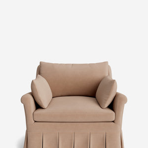 Portola Rolled Arm Pleated Accent Chair